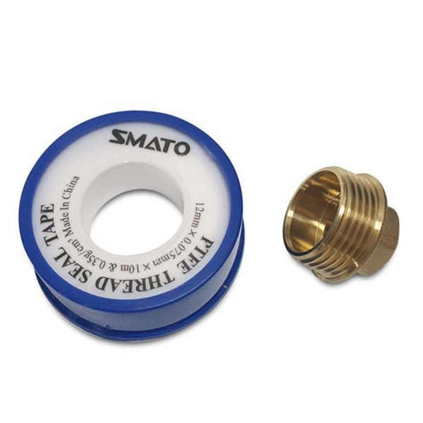 20mm 수도 부속 메꾸라 배관 부속 테프론 나사 황동 - 상품 이미지