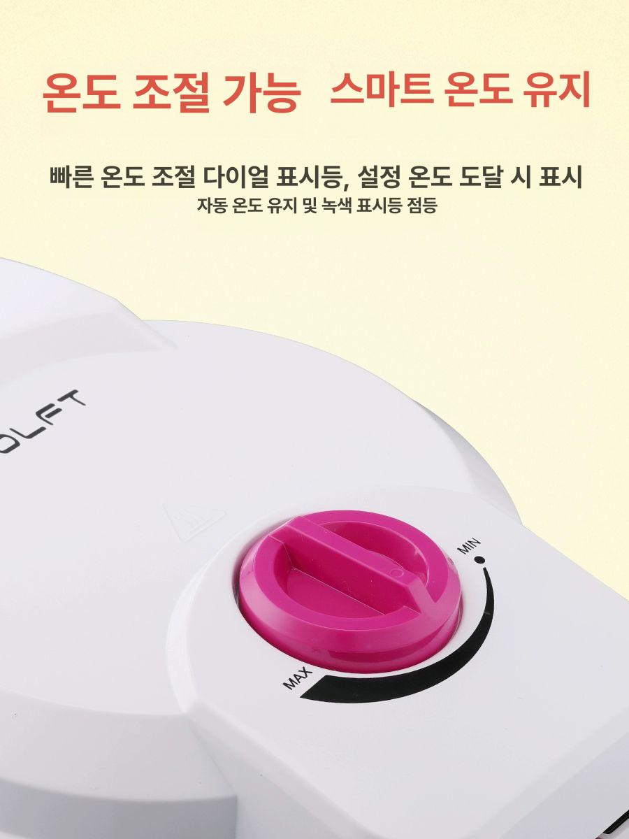 누룽지만드는 기계 전기 굽는 논스틱 코팅 원형 플레이트 가열 오징어 크로플 와플팬 가정용 기본 - 상세 이미지 3