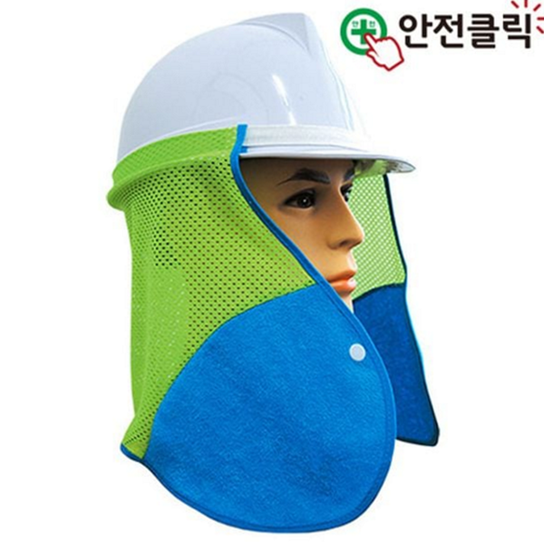 현장용 안전모 목그늘 타올 자외선 안전모 햇빛 가리개 그늘막 부착 - 상품 이미지