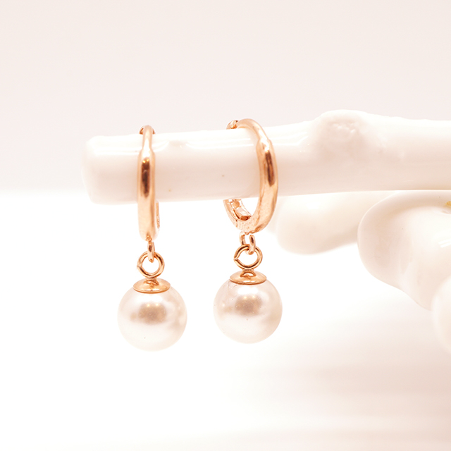 14k 6mm 진주 원터치 귀걸이 OPPE0179 - 상품 이미지