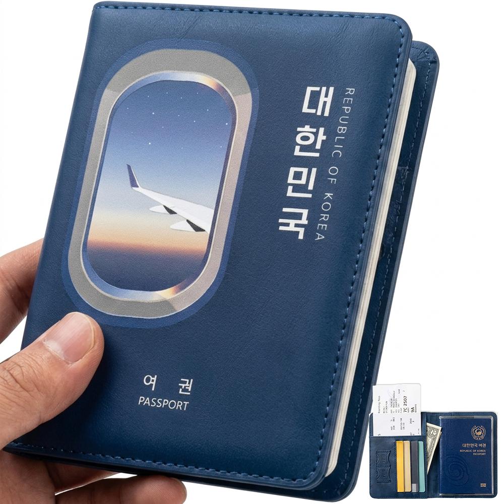 안티스키밍 여권케이스 RFID 차단 해킹방지 여권 지갑 파우치 지갑형 안티스캔커버 자피스