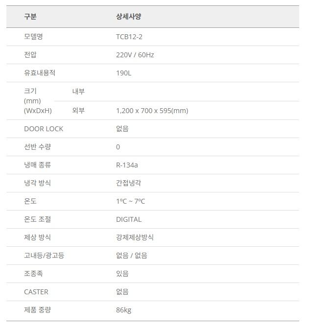 서랍식테이블냉장고 1200 낮은 2칸 카페용 식당용 간냉식 서랍형냉장고 이미지 6