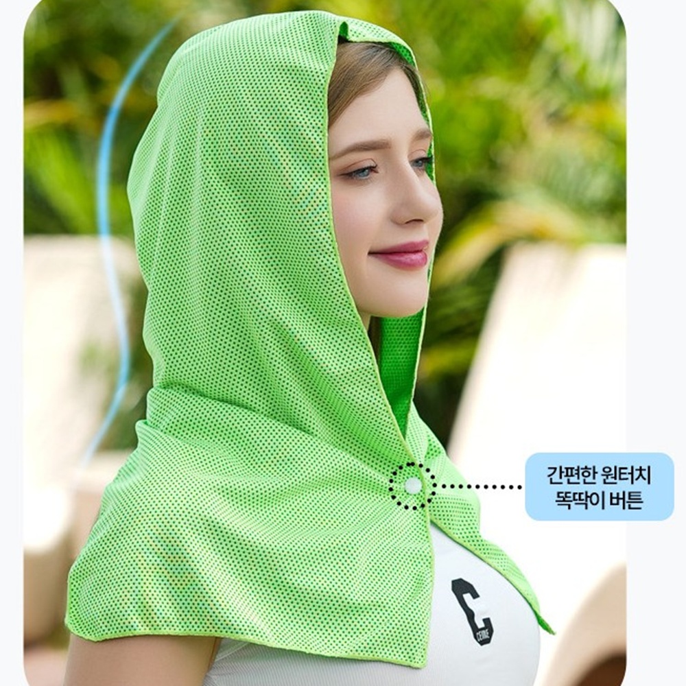 스포츠타올 후드 쿨 타올 러닝 등산 라이딩 땀수건 박대표마켓 - 상세 이미지 2