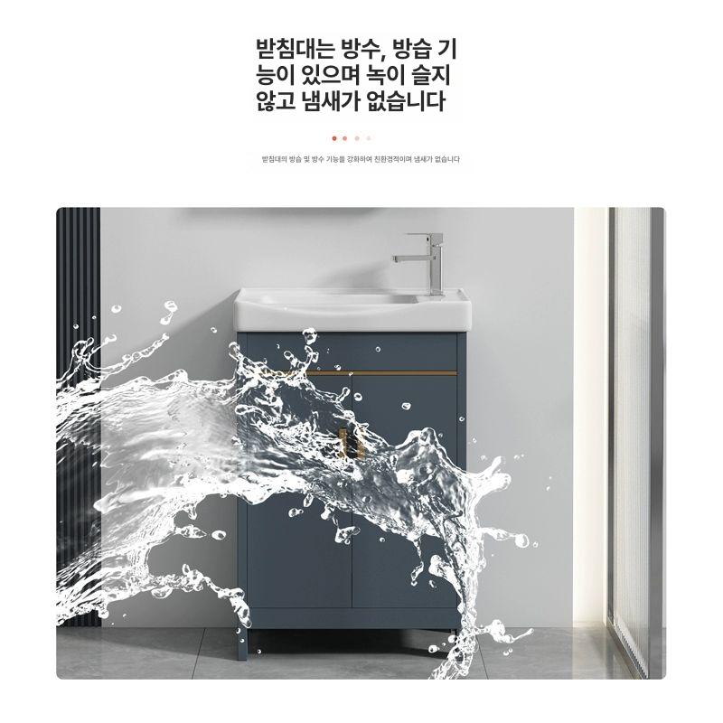 미니 세면대 소형 화장실 호텔 하부장 화이트 작은사각 탕비실 탑볼세면대 세라믹 - 상세 이미지 4