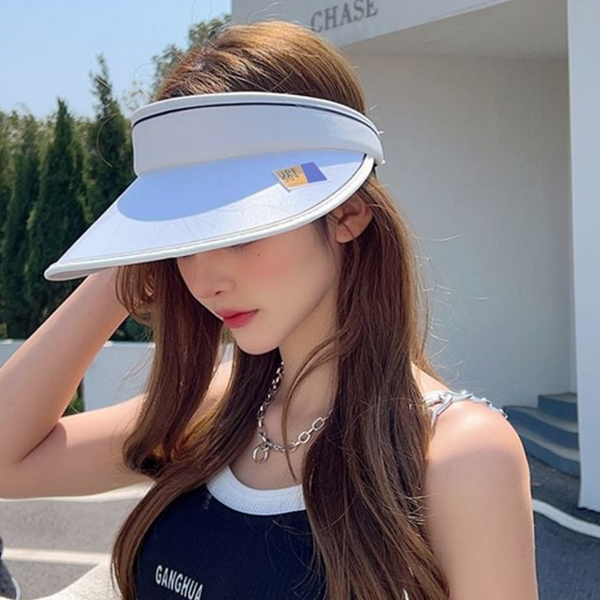 데일리 여성 썬 캡 돌돌이 빅 챙 썬 캡 여름 - 상품 이미지