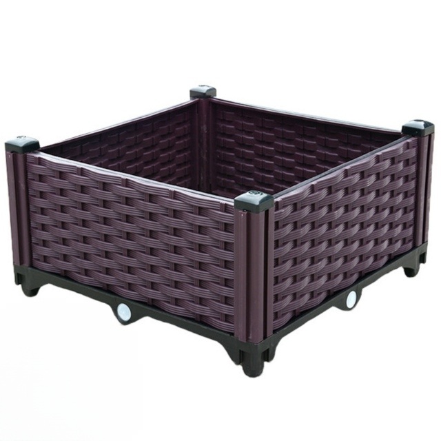 대형 화분 베란다 박스 플랜트 정원 텃밭 두꺼운 단층 1칸 37x37x21cm - 상품 이미지