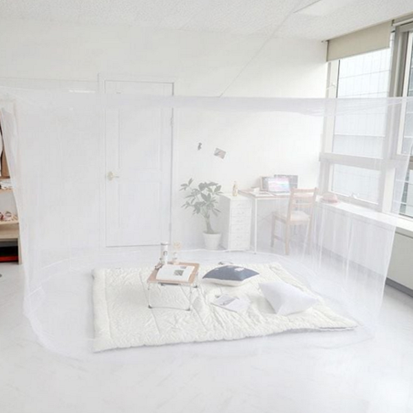 설치형 사각 모기장 대형 모기장 침대 간편 가족 여름 - 상품 이미지