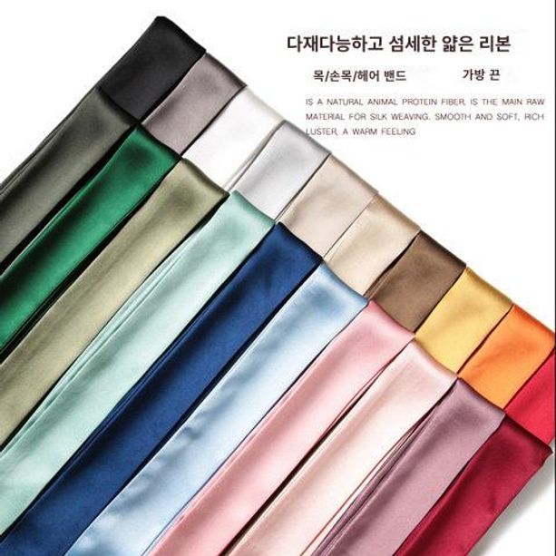 장식 리본 청바지 스커트 벨트 스카프 슬랙스 실크 여성벨트 - 상세 이미지 3