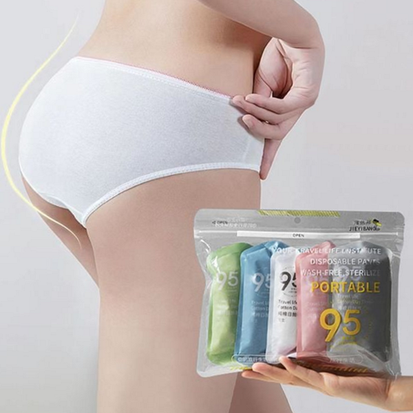 간편 여성 일회용 팬티 개별포장 순면 여성 팬티 이너웨어 여행용 - 상품 이미지