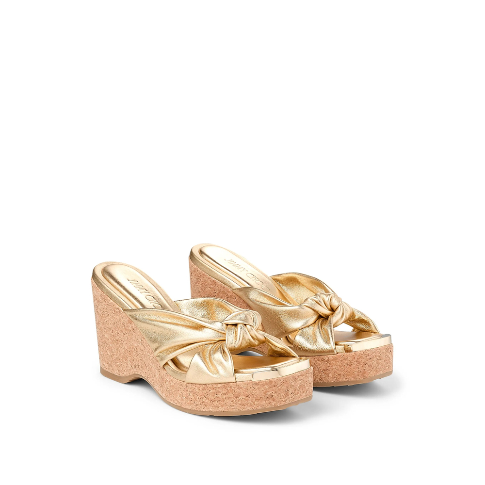 지미 추 여성 샌들 SS26 AVENUE WEDGE 110 MNA GOLD - 상세 이미지 2