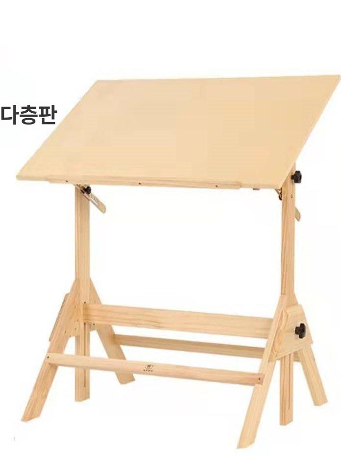제도책상 드로잉 테이블 각도조절 제도판 나무상판 우드 고급형 내구성 강화 - 상세 이미지 3