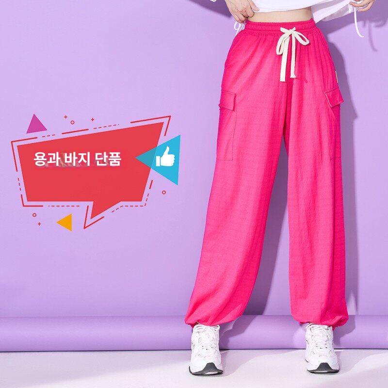 조거 와이드핏 체조 팬츠 스텝댄스 시크한 - 상세 이미지 3