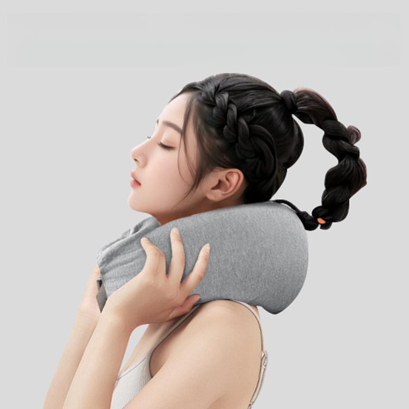 목베개 가방 휴대용 U자베개 여행용 기내용 대형 수납포켓 백  - 상품 이미지