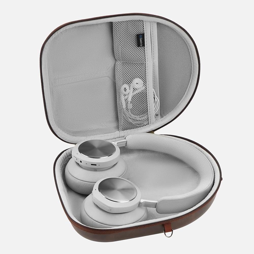 B&O Bawlay H100 / HX H9i H95, Beocom Portal 등을 위한 Geekria 쉴드 헤드폰 케이스, 하드 쉘 여행용 휴대용 가방을 케이블 스토리지(다크 - 상세 이미지 3