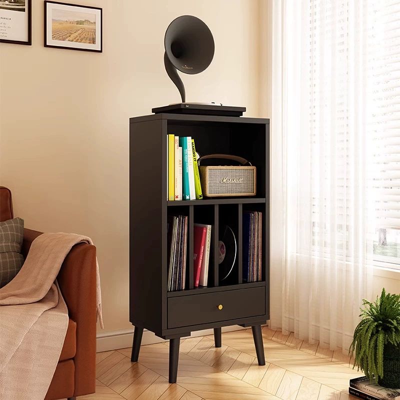 LP보관함 엘피장 레코드판 수납장 턴테이블 선반 월넛 50x40x105ENF - 상세 이미지 2