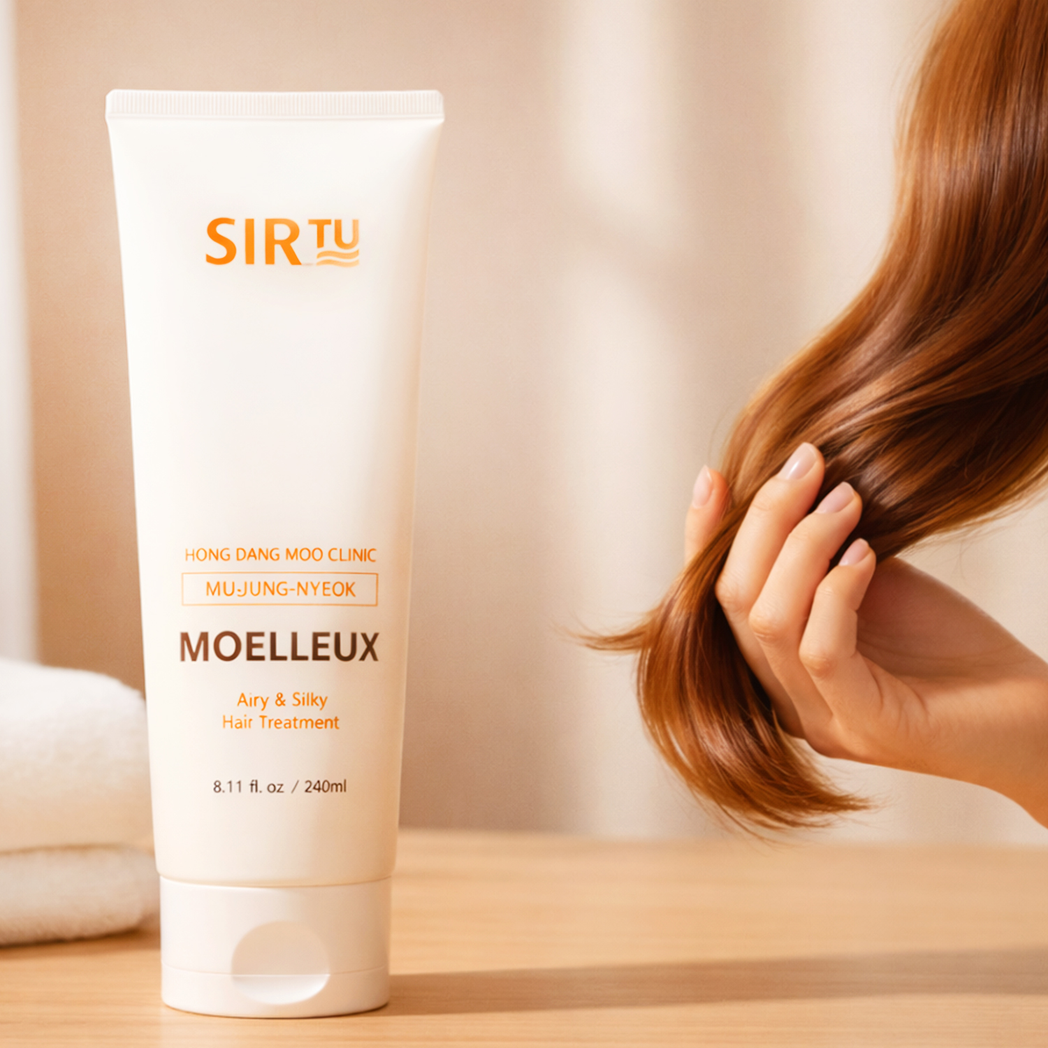 극손상모 케어 헤어 무중력 트리트먼트 뿌리볼륨 윤기 잔여감없는 헤어팩 린스 240ml - 상품 이미지