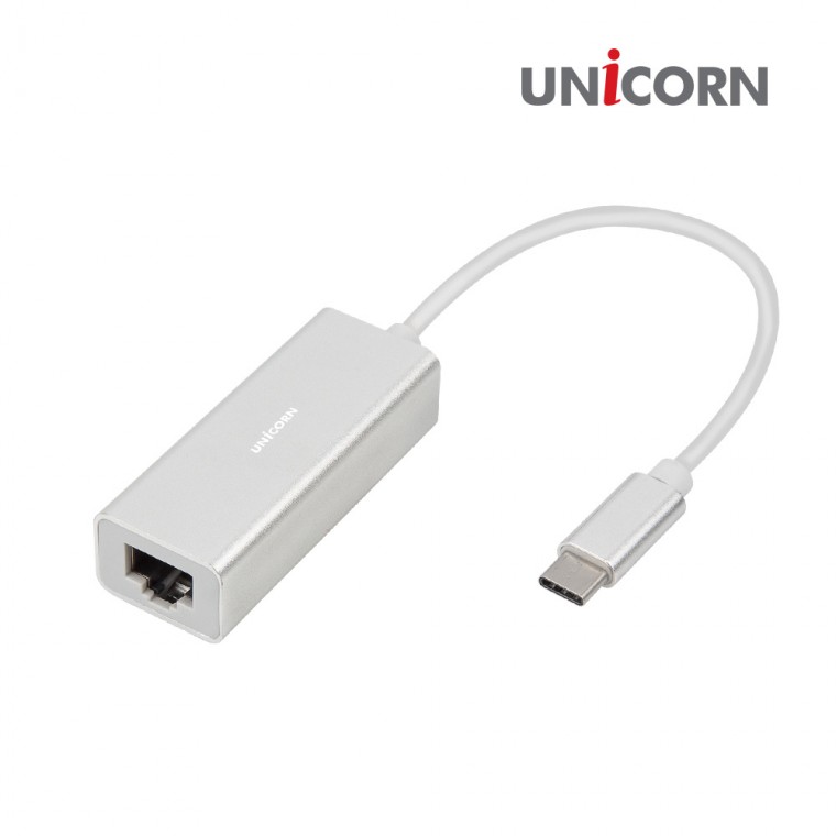빠른 유니콘 USB C타입 기가 이더넷 유선 랜카드 어댑터 TC-1000G - 상품 이미지