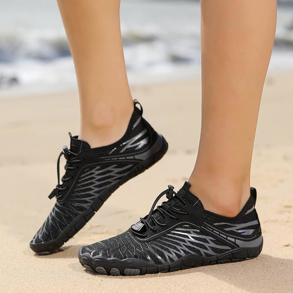 넓은 발가락 상자, 하고 미끄러지지 않는 통기성이 좋은 남성용 등산 맨발 신발 비치 풀 아쿠아 수영 서핑 하이킹 워킹화 - 상세 이미지 3