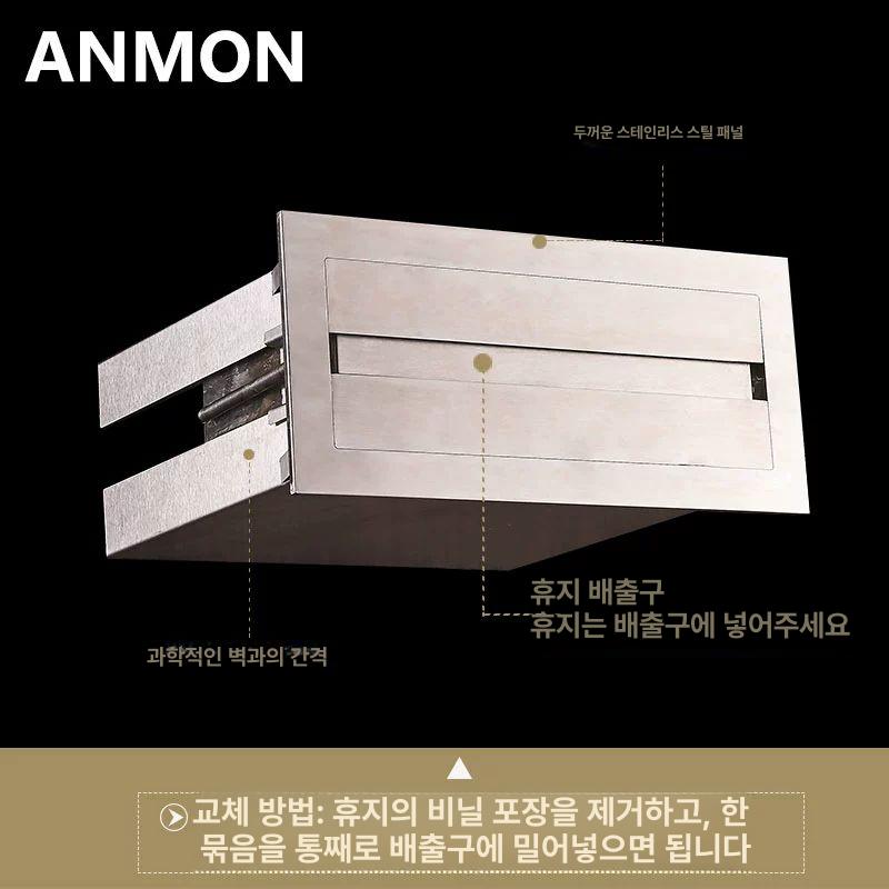 매립형 페이퍼타올 케이스 홀더 거치대 손타월 내장 스프링형 거울뒤 티슈 홀더 스타일 1 - 상세 이미지 4