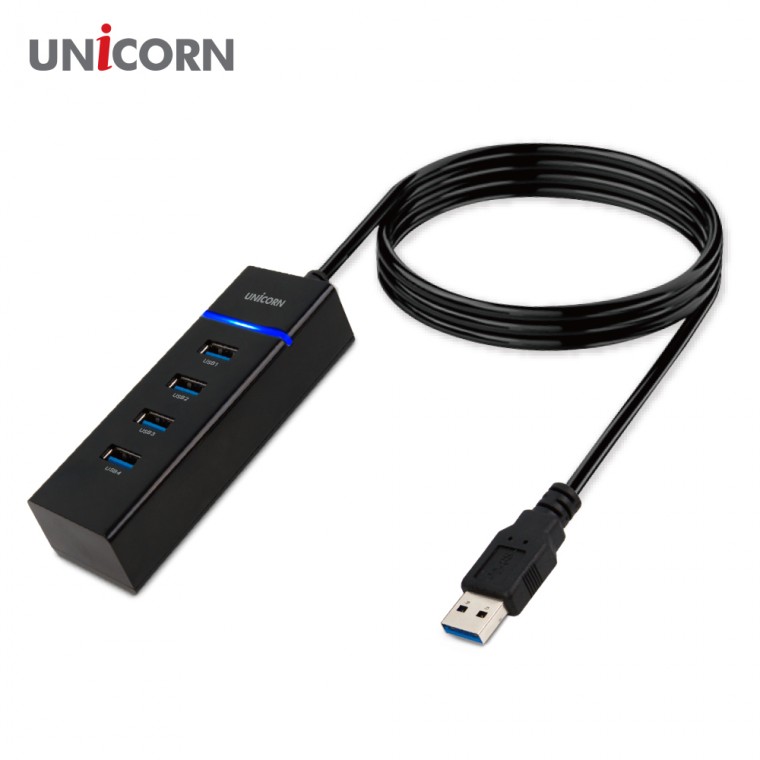유니콘 4포트 무전원 USB 3.1 허브 분배기 LH-4000A - 상품 이미지