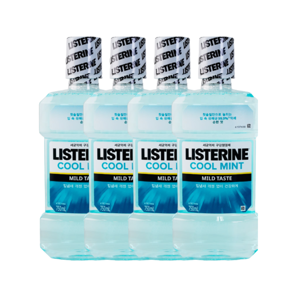 리스테린 쿨민트 마일드 750ml x4개 구강청결제 - 상품 이미지