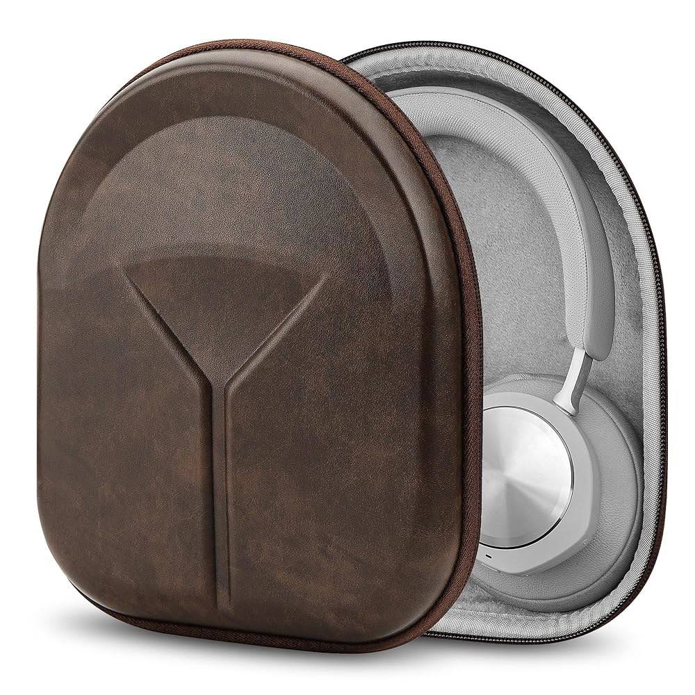B&O Bawlay H100 / HX H9i H95, Beocom Portal 등을 위한 Geekria 쉴드 헤드폰 케이스, 하드 쉘 여행용 휴대용 가방을 케이블 스토리지(다크 - 상품 이미지