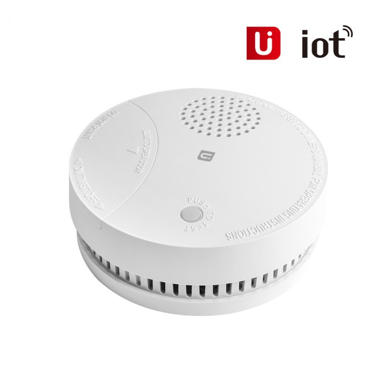 안전한 유아이오티 홈IOT 연기 감지 화재 경보기 센서 지그비 UIOT-SM50S - 상품 이미지