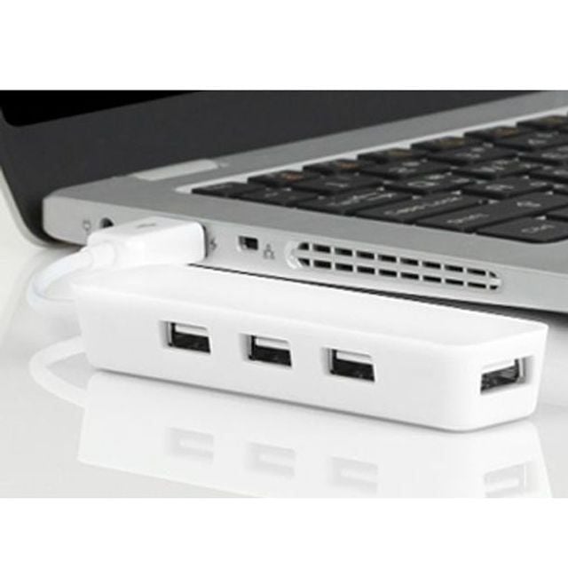 편리한 NETmate 무전원 4포트 USB 2.0 멀티 허브 화이트 NMX BY222 - 상품 이미지