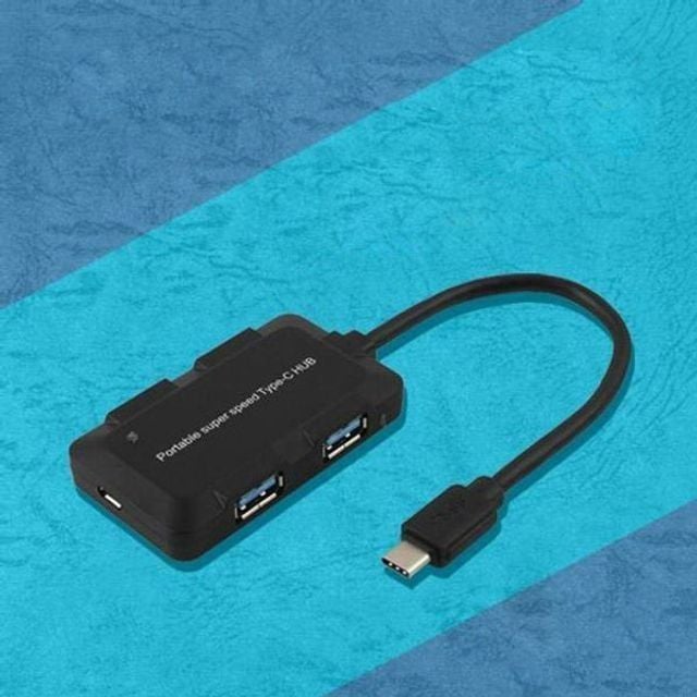 편리한 확장 A타입 C타입 듀얼 4포트 USB 3.0 멀티 허브 - 상품 이미지