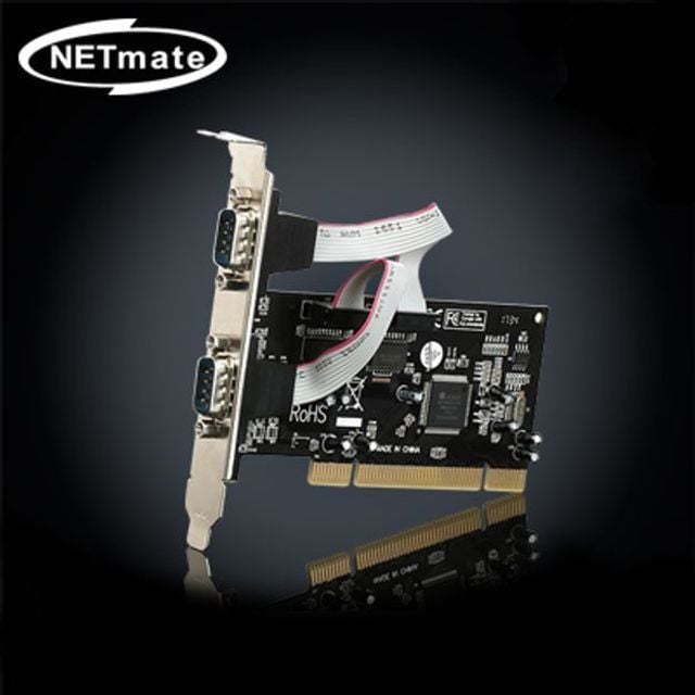 NETmate 데스크탑 슬림 PC 겸용 ASIX 칩셋 PCI 2포트 RS232 시리얼 카드 - 상품 이미지