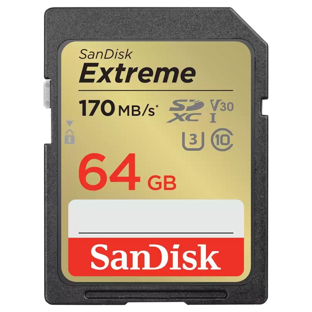 빠른 샌디스크 익스트림 SD카드 디카 4K 카메라 메모리카드 64GB - 상품 이미지