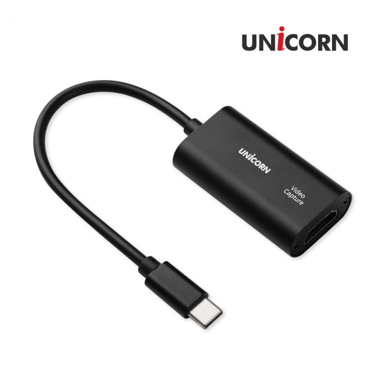 빠른 유니콘 C타입 4K 60Hz USB 3.0 HDMI 비디오 영상 스트리밍 캡쳐보드 VC-200C - 상품 이미지