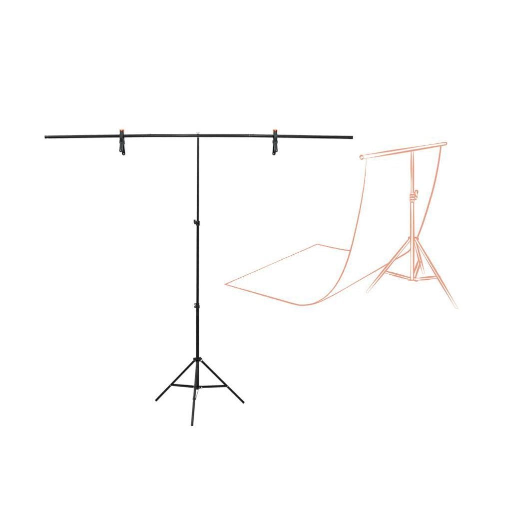 깔끔한 스튜디오 사진 3단 T형 촬영 스탠드 거치대 화이트 배경지 100X193cm - 상품 이미지