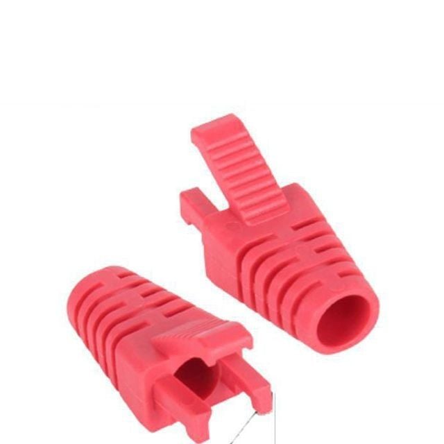 RJ45 랜케이블 락 부트 커버 6파이 100개입 레드 - 상품 이미지