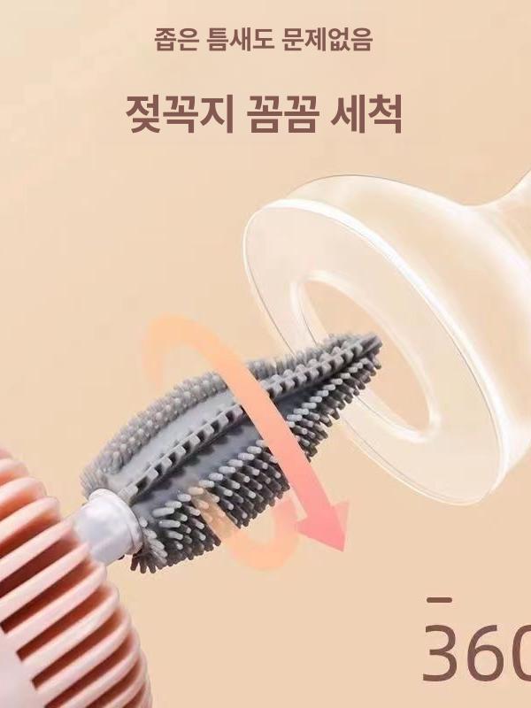 브러쉬 유리컵 컵세척 세척솔 텀블러 전동 유리 청소 핸들 싱크대 컵 설거지 솔 주방 병 이미지 6