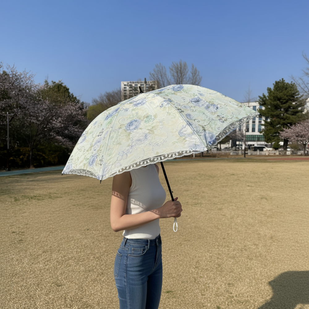 빅토리아가든 선물상자포장 꽃 레이스 튼튼한 양산 - 상세 이미지 2