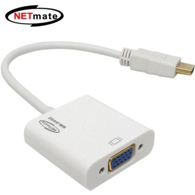 선명한 변환 넷메이트 HDMI to VGA RGB 스테레오 영상 오디오 컨버터 - 상품 이미지