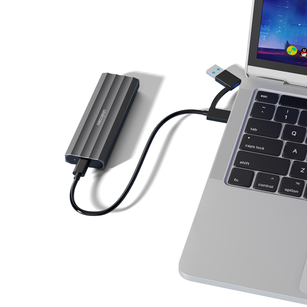 빠른 유니콘 알루미늄 A타입 C타입 10G M.2 NVMe SSD 싱글 외장하드 케이스 JM-1000G - 상세 이미지 3