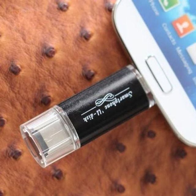 고속 스마트폰 연결 USB 메모리 OTG 마이크로 SD 카드 리더기 검정 - 상품 이미지