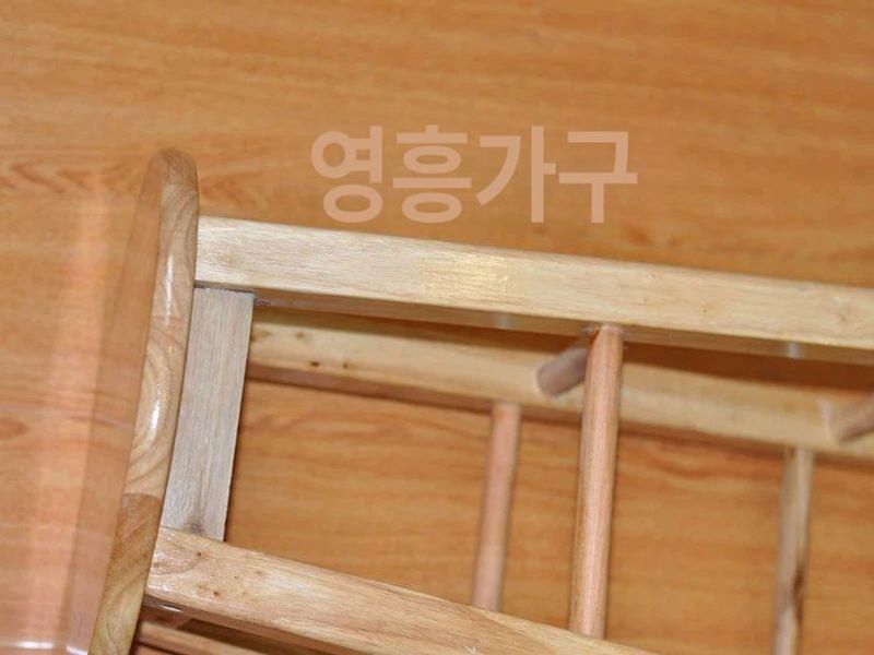 나무 발 높이 낮은 화장대 보조 스툴 화분 카페 둥근 60cm 보강형 - 상세 이미지 5