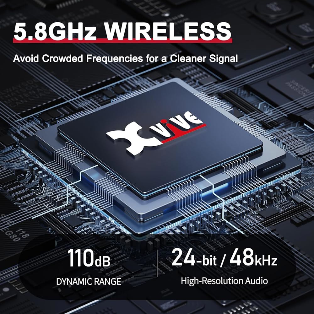 5.8GHz 송신기 및 수신기를 갖춘 Xvive U45 무선 인이어 모니터 시스템 U45R - 상세 이미지 3