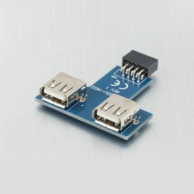 편리한 분배 메인보드 10핀 2포트 USB 2.0 PCB 카드형 허브 - 상품 이미지