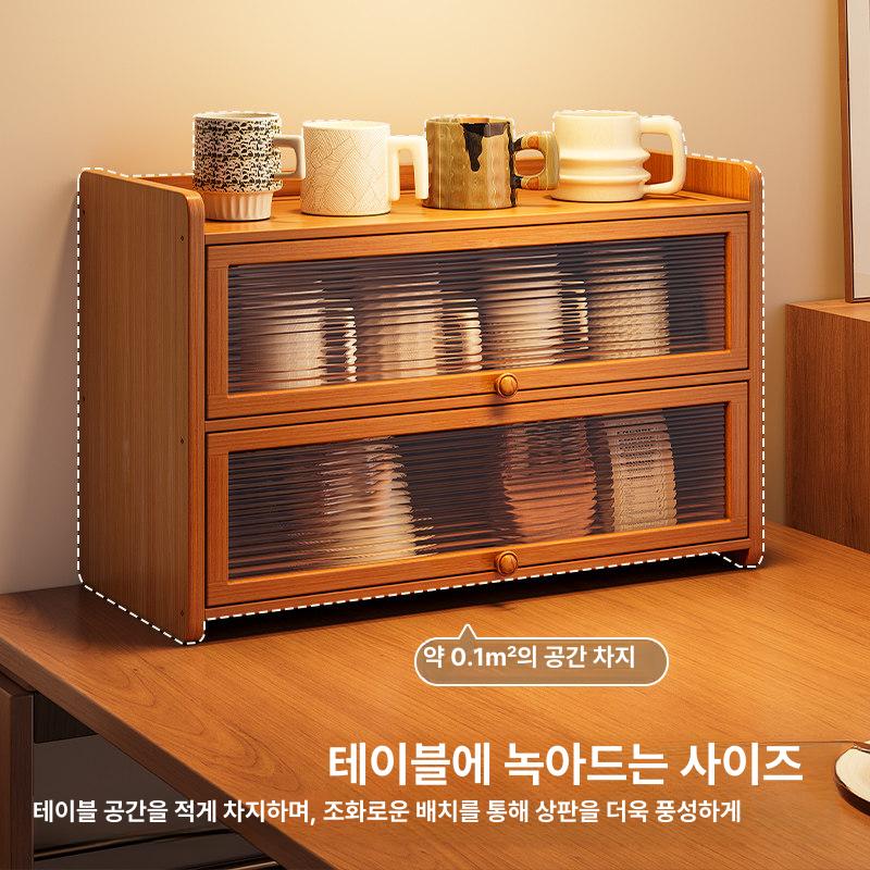 원목 빈티지 틈새 베란다 수납 3단 35cm - 상세 이미지 4