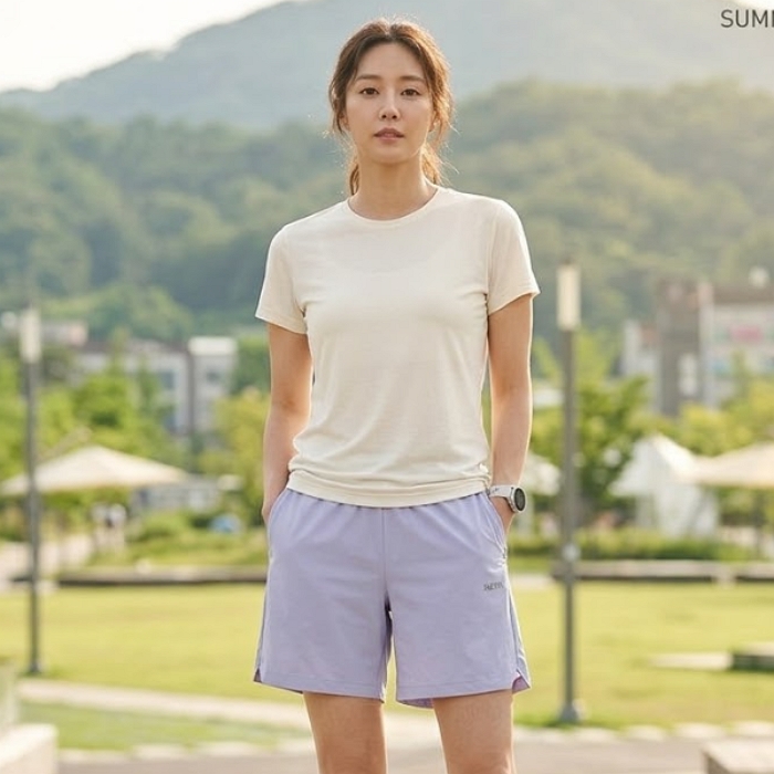 네파 여자 여름 아웃도어 스포츠 3부 하프 숏팬츠 냉감 등산 반바지 - 상품 이미지