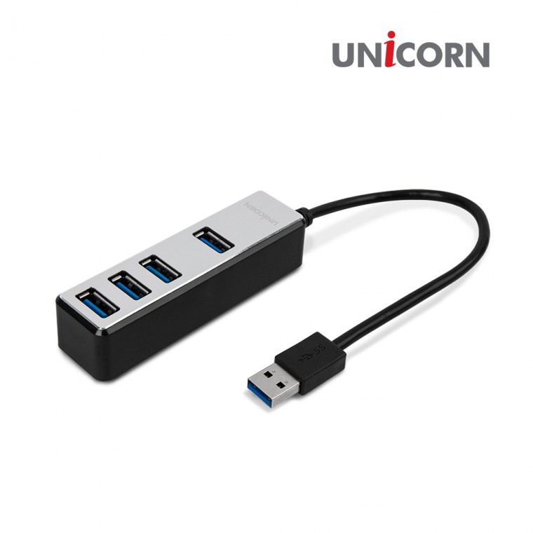 편리한 유니콘 무전원 방식 USB 3.0 4포트 멀티 허브 RH-4500 - 상품 이미지