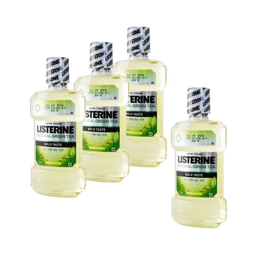 리스테린 내추럴 그린티 750ml x4개 구강청결제 - 상품 이미지