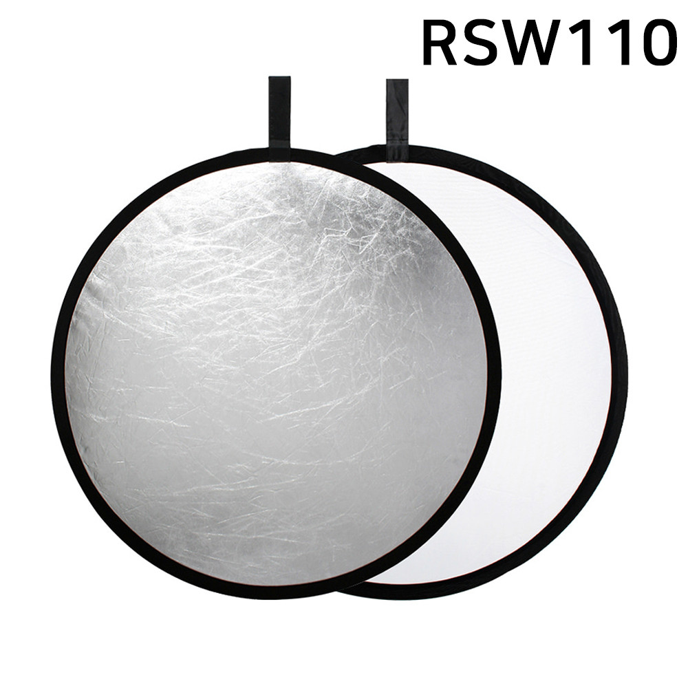 화사한 포멕스 원형 반사판 실버 화이트 양면 RSW110 110cm - 상품 이미지