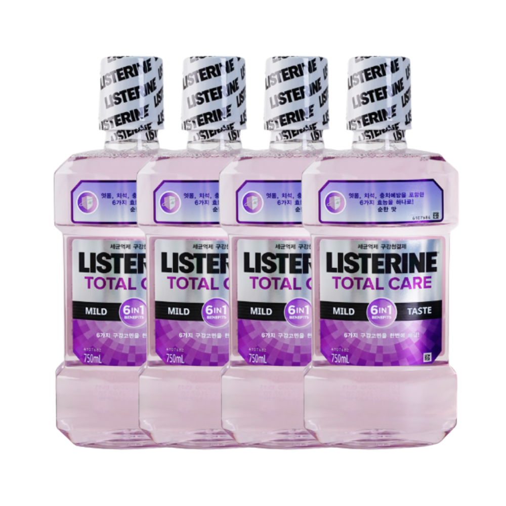 리스테린 토탈케어 마일드 750ml x4개 구강청결제 - 상품 이미지