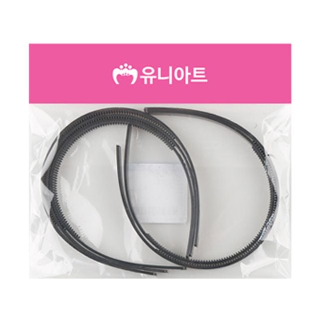 검정 머리띠 5개입 - 상품 이미지