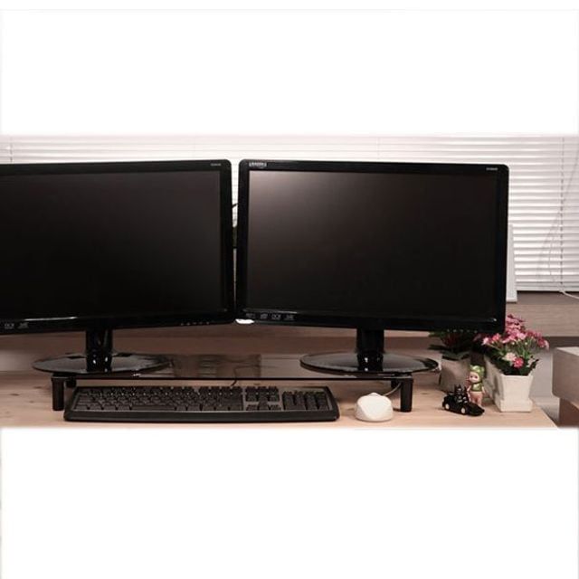튼튼한 책상 데스크탑 PC 컴퓨터 모니터 1단 선반 스탠드 받침대 거치대 62X21cm - 상품 이미지